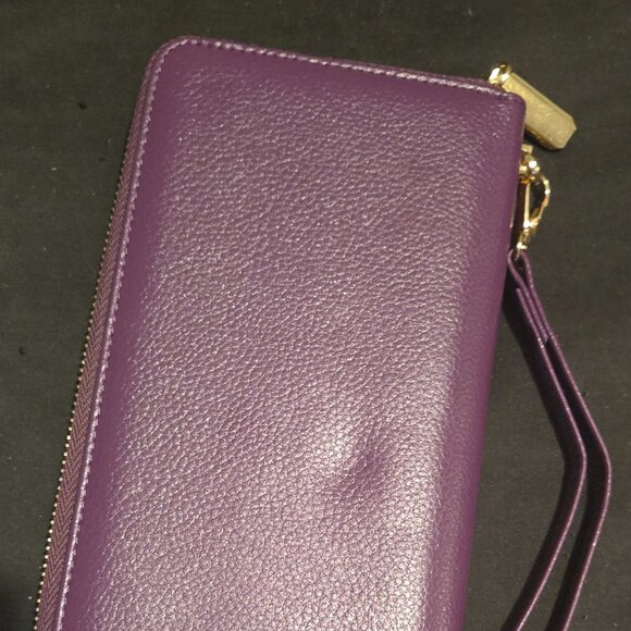 WOMENS LARGE 16 SLOT CARED WALLET IN PURPLE - Picture 5 of 5